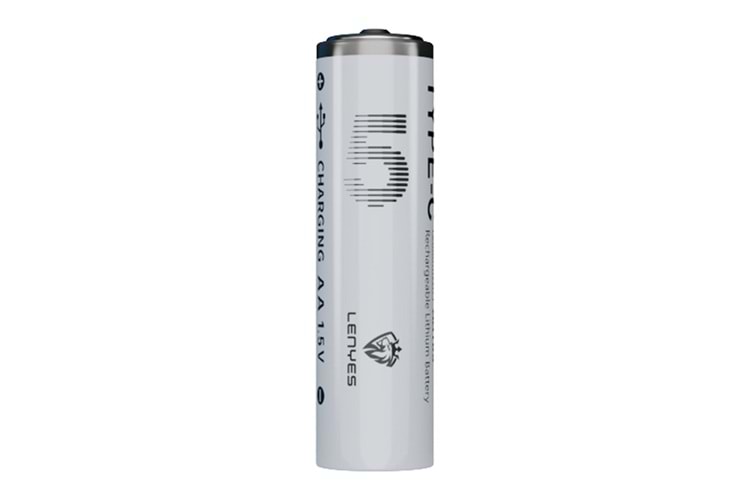 Lenyes AA105 Type-C Şarj Portlu Şarj Edilebilir AA Lityum-ion Pil 2800mWh 1.5V 2 Adet