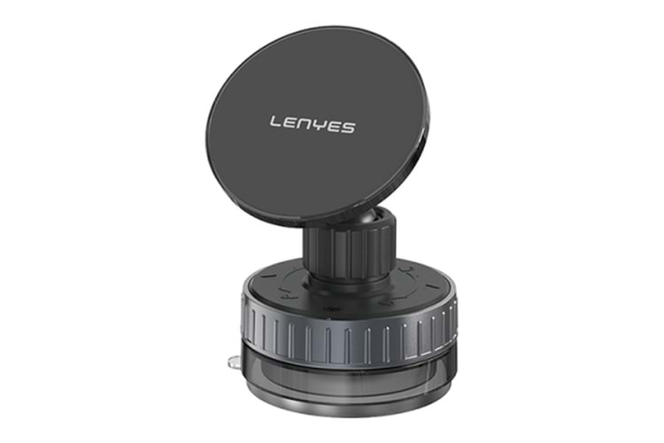 Lenyes CR192 Magnetic Phone Holder With Vacuum Sucker Black