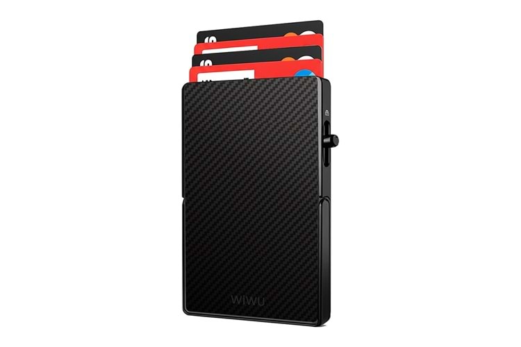 Wiwu MW-007 Warriors Pop-Up Buton Tasarımlı Magnetik Aramid Fiber Metal Standlı Kartlık