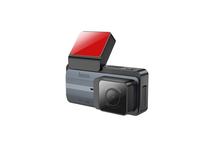Hoco. DV12 2K GPS Destekli Ön ve Arka Kameralı Araç Kamerası - Gri