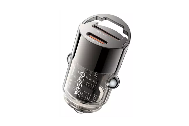 Yesido Y68 1 Adet 30W Type-C ve 1 Adet 18W USB Çıkışlı PD Hızlı Araç Şarj - Siyah