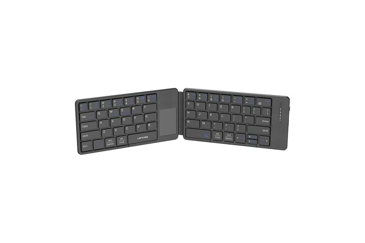 Lenyes WK109 Sessiz Tuş Tasarımlı Touch Pad Özellikli Katlanabilir Bluetooth Bağlantılı Kablosuz Klavye