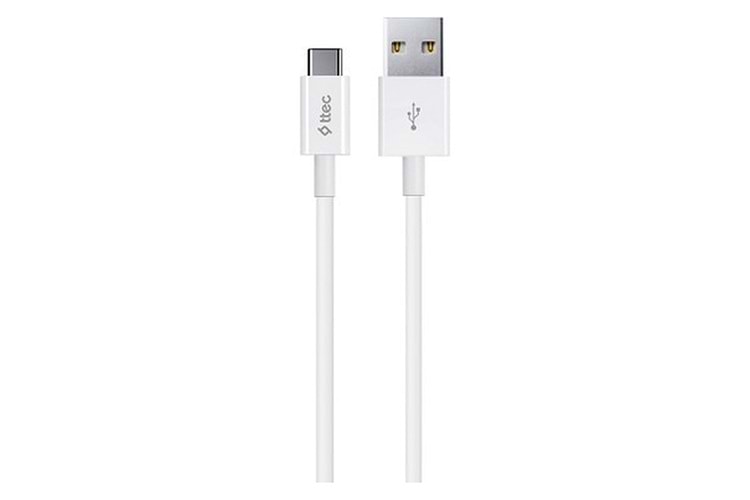 Ttec USB-A - USB-C Şarj Kablosu Beyaz 2DK12B