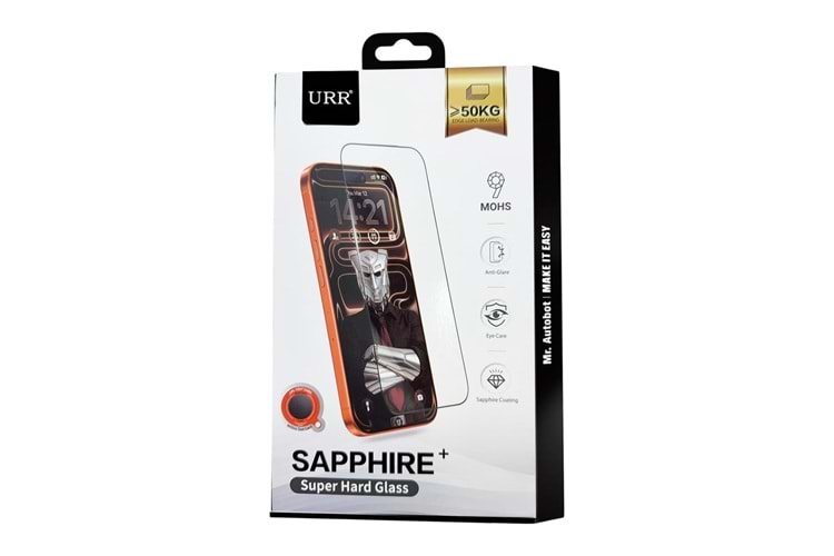 URR Apple iPhone 17 Pro Sapphire Plus Cam Ekran Koruyucu - Şeffaf