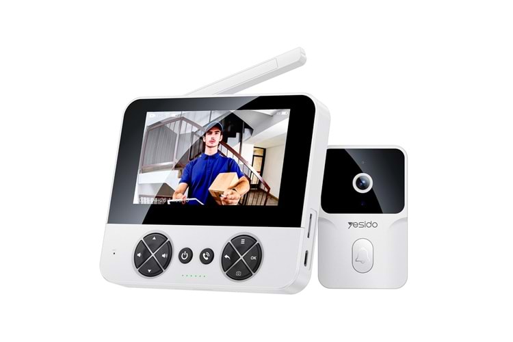 Yesido KM27 Gece Görüş Özellikli Akıllı Görüntülü Wireless Diyafon - Beyaz