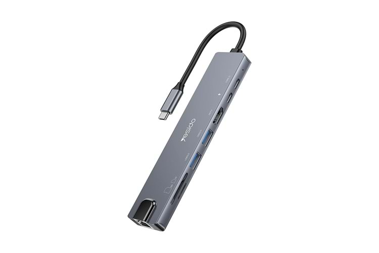 Yesido HB27 8in1 100W PD 1 GBPS Ethernet 4K Hub Dönüştürücü