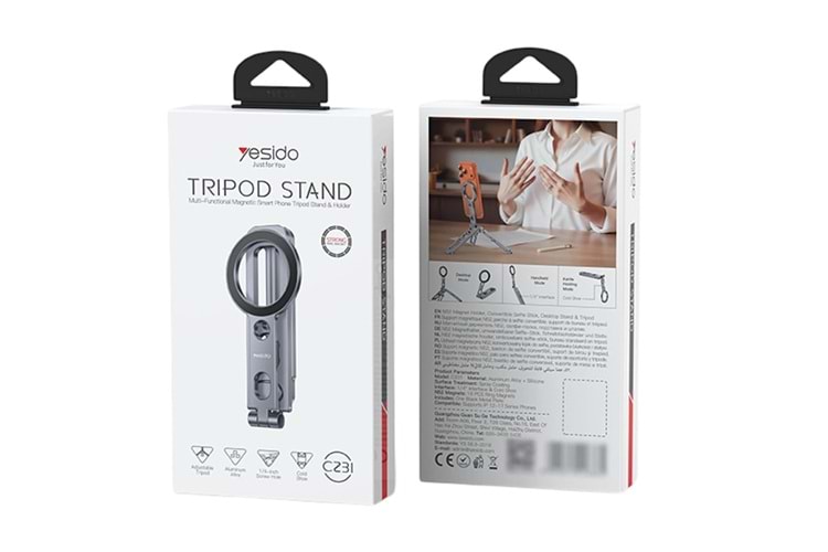 Yesido C231 Ayarlanabilir Masaüstü Telefon Standı - Gümüş