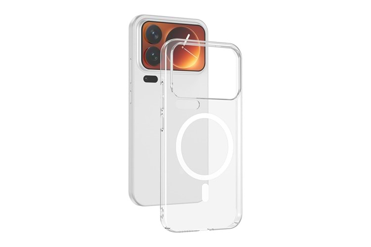 Xiaomi 17 Pro Max Kamera Korumalı M-Safe Şarj Özellikli Şeffaf Zore London Sert PC Kapak
