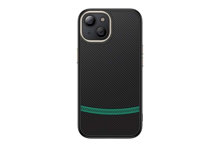 Apple iPhone 15 Kılıf M-safe Şarj Özellikli Karbon Fiber Görünümlü Zore Antina Kapak