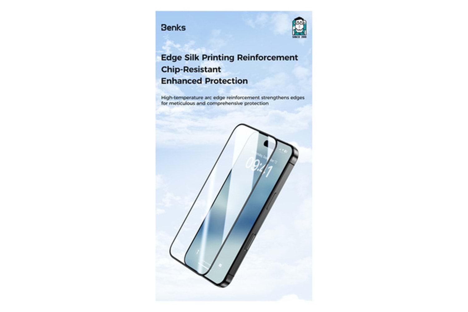 Benks Ultra Shield Hd Screen Protector İphone 16 Promax 0.3 Mm Black Slim Edge Ekran Koruyucu