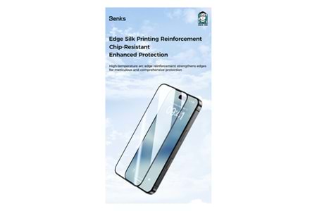 Benks Ultra Shield Hd Screen Protector İphone 16 Promax 0.3 Mm Black Slim Edge Ekran Koruyucu