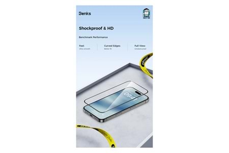 Benks Ultra Shield Hd Screen Protector İphone 16 Promax 0.3 Mm Black Slim Edge Ekran Koruyucu
