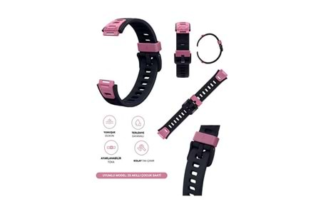 Mibro Z5 Akıllı Çocuk Saati Kordonu Pembe