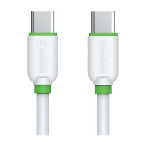 SOULTECH DK061B TYPE-C-C 3A CABLE WHITE