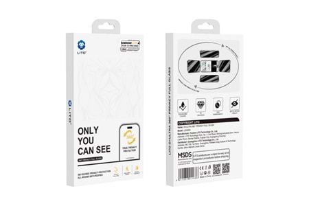 Lito D+ Ultra 360° Privacy Full Glass 16 Pro Ekran Koruyucu