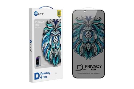 iPhone 16 LITO D+ Pro Privacy Toz Filtreli Ekran Koruyucu