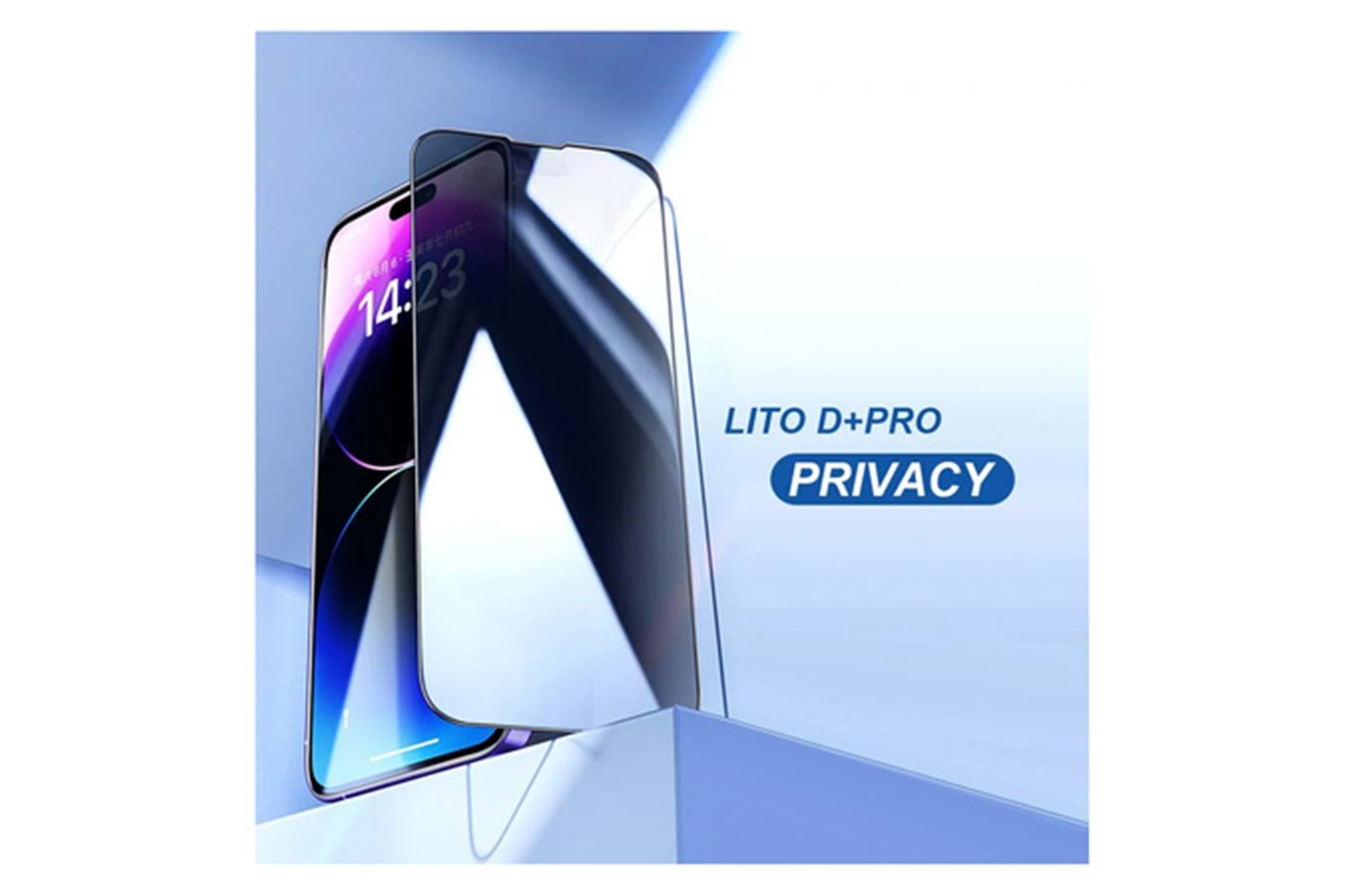 iPhone 16 LITO D+ Pro Privacy Toz Filtreli Ekran Koruyucu