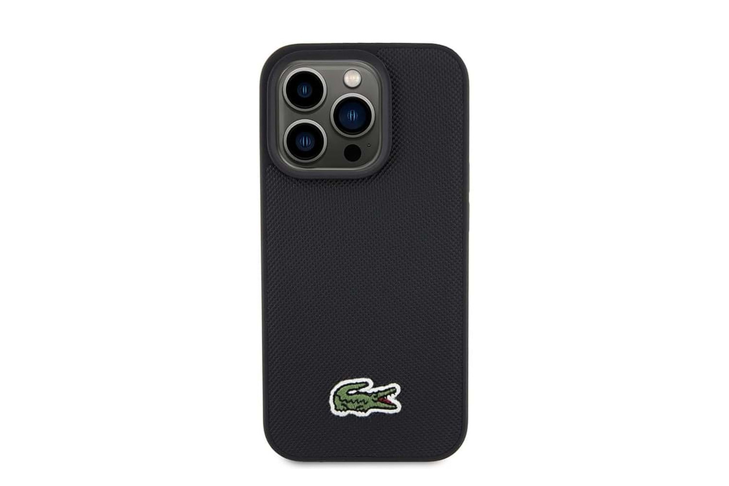 LACOSTE HC W/ STRAP ICONIC PETIT PIQUE PU LOGO BLACK