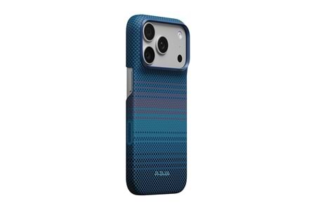 Apple iPhone 18 Pro Kılıf M-safe Şarj Özellikli Aramid Karbon Fiber Pitaka Argyle Serisi Summa Kapak