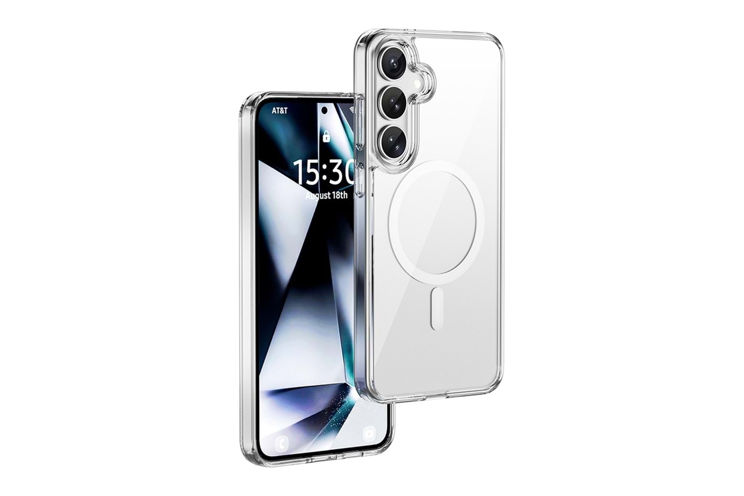 Galaxy S26 Plus Kılıf Wiwu MCC-101 iShield Pro Serisi M-safe Şarj Özellikli Crystal Sert PC Kapak
