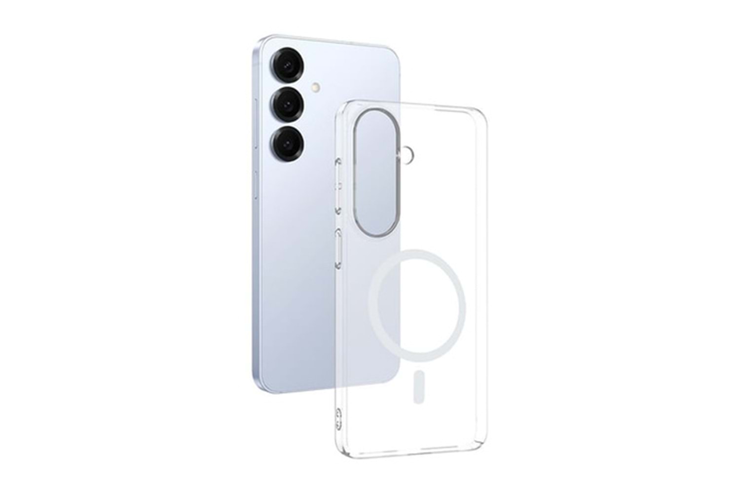Galaxy S26 Plus Kılıf Wiwu MCC-101 iShield Pro Serisi M-safe Şarj Özellikli Crystal Sert PC Kapak