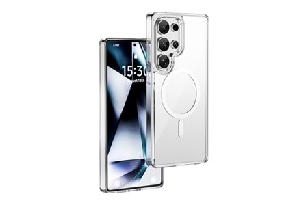 Galaxy S26 Ultra Kılıf Wiwu MCC-101 iShield Pro Serisi M-safe Şarj Özellikli Crystal Sert PC Kapak