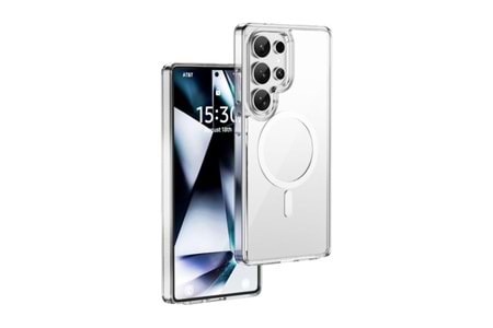 Galaxy S26 Ultra Kılıf Wiwu MCC-101 iShield Pro Serisi M-safe Şarj Özellikli Crystal Sert PC Kapak