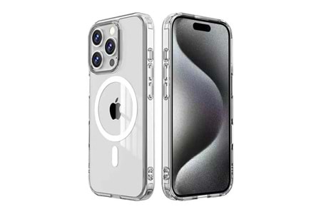 Yesido Apple iPhone 16 Pro Max PC03 Ace Şeffaf Magsafe Kapak - Şeffaf