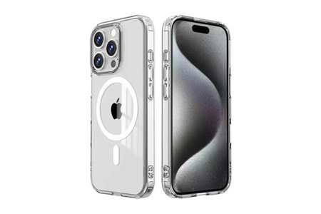 Yesido Apple iPhone 16 Pro Max PC03 Ace Şeffaf Magsafe Kapak - Şeffaf