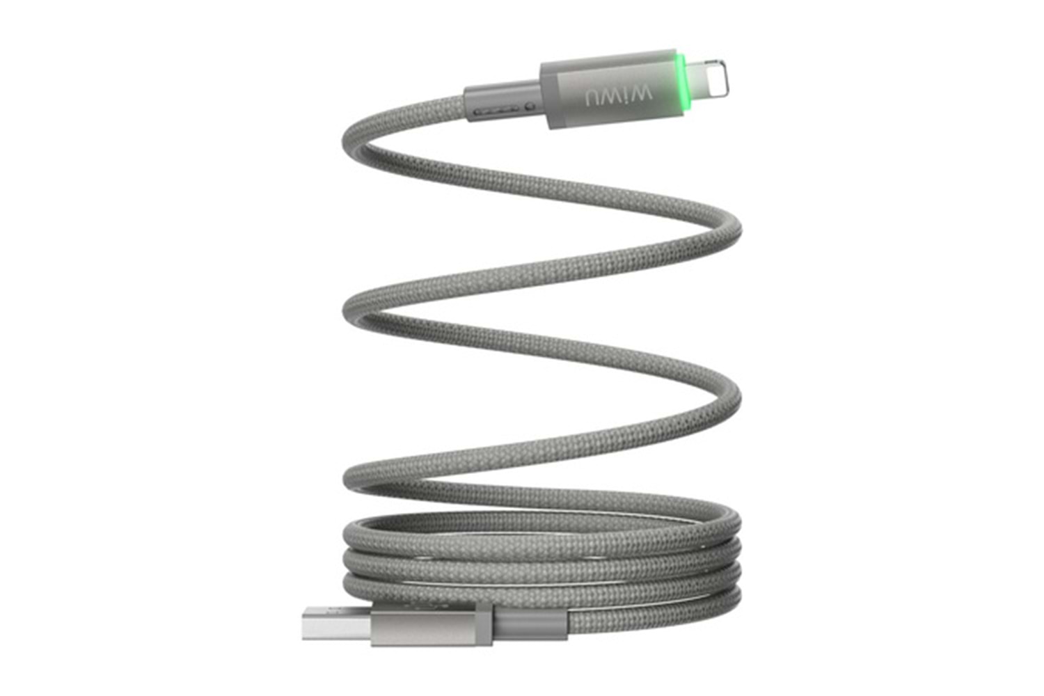 Wiwu Wi-C081 Maglink Series Illuminated Magnetic USB-A to Lightning Illuminated Fast Charging Data and Charging Cable 1M