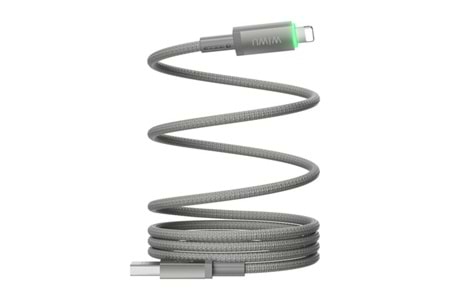 Wiwu Wi-C081 Maglink Series Illuminated Magnetic USB-A to Lightning Illuminated Fast Charging Data and Charging Cable 1M