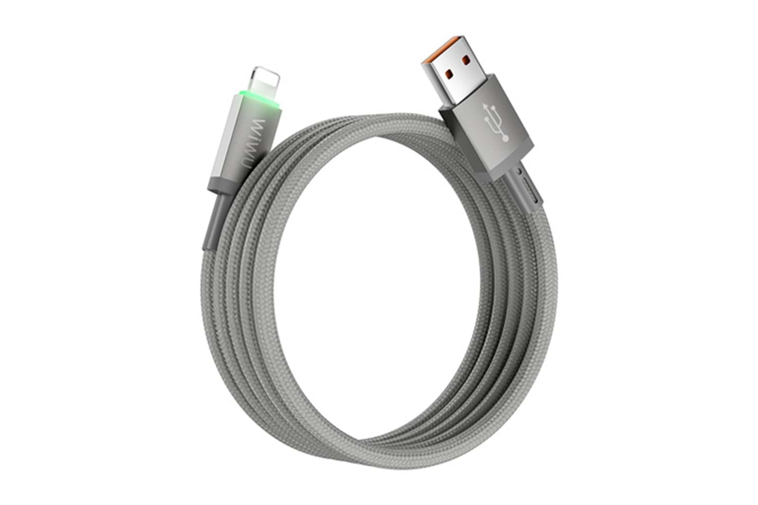 Wiwu Wi-C081 Maglink Series Illuminated Magnetic USB-A to Lightning Illuminated Fast Charging Data and Charging Cable 1M