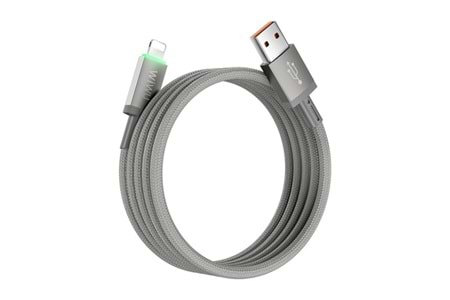 Wiwu Wi-C081 Maglink Series Illuminated Magnetic USB-A to Lightning Illuminated Fast Charging Data and Charging Cable 1M