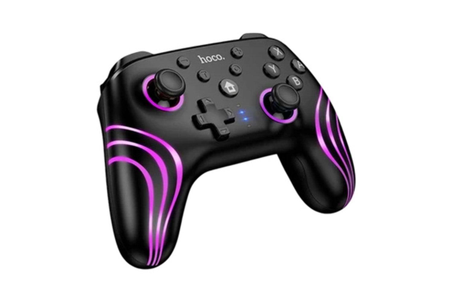Hoco. GA2 Unicorn RGB Işıklı Çok Fonksiyonlu PC Uyumlu Kablosuz Oyun Kolu - Siyah