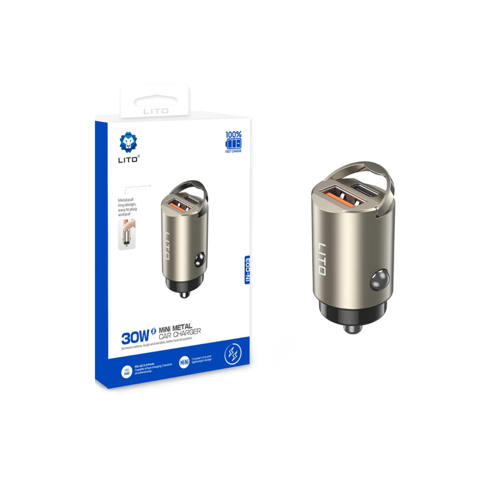 Lito Mini Araç Şarjı IN-C03 Siyah