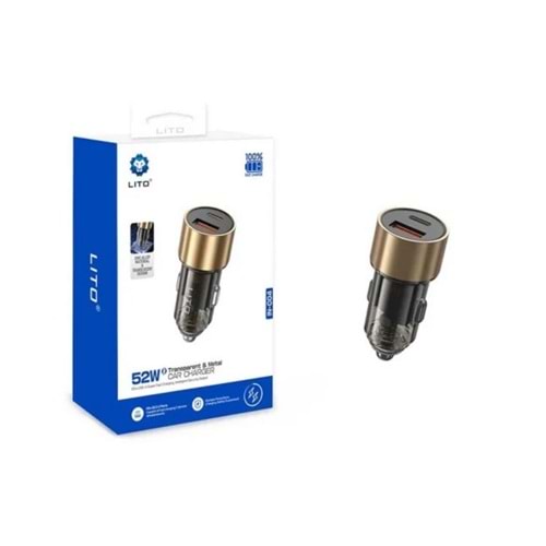 LITO IN-C04 Şeffaf Metal Araba Şarj Cihazı