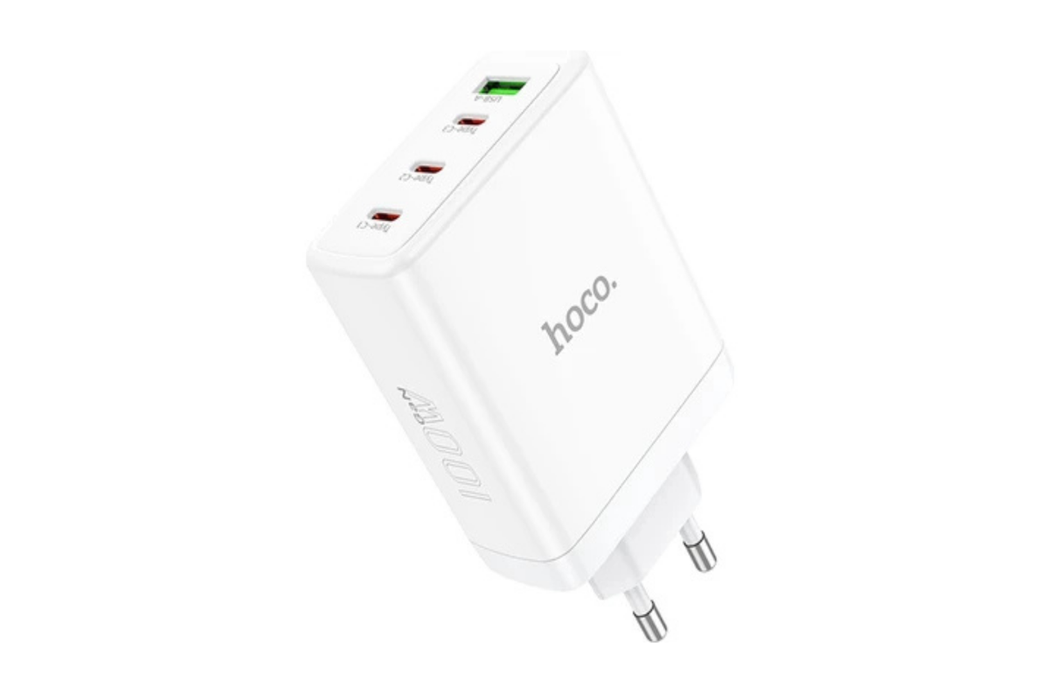 Hoco N31 Leader PD 100W 3 Adet Type-C 1 Adet USB Şarj Aleti - Beyaz