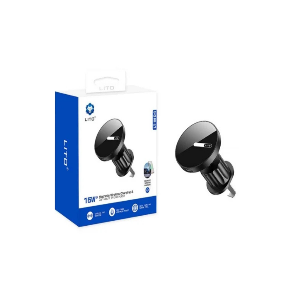 Lito W04 15W Taşınabilir Kablosuz Manyetik Araç Cep Telefonu Tutucu & Şarj Cihazı
