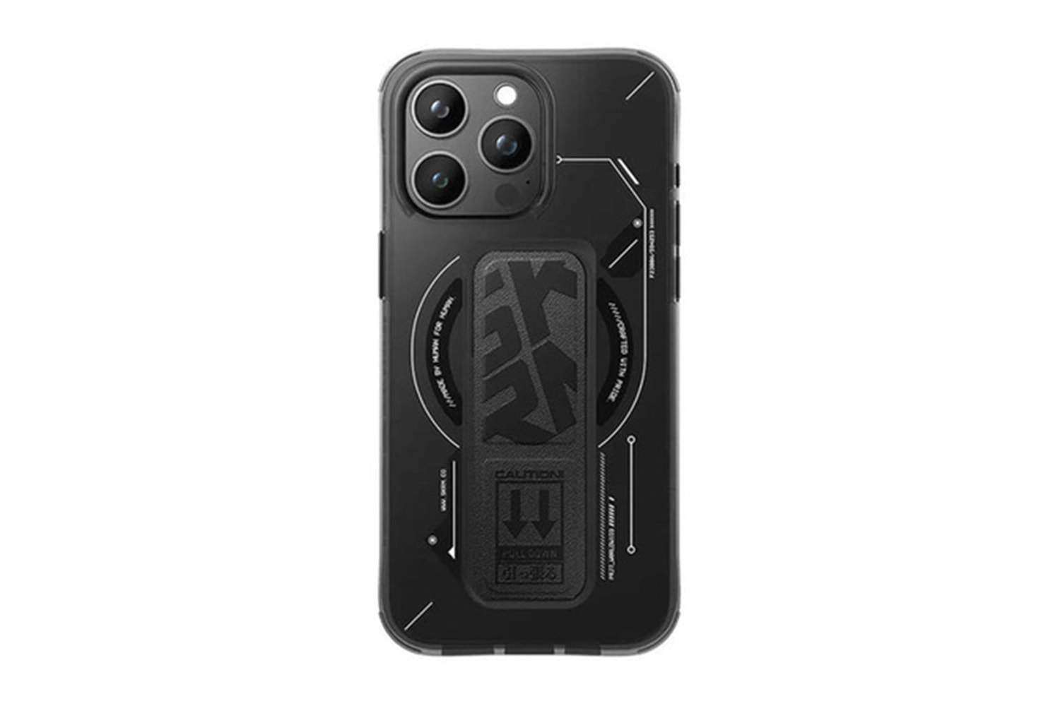 Apple iPhone 15 Pro Kılıf SkinArma Şeffaf M-safe Şarj Özellikli Kado Kartlıklı Saido Kapak