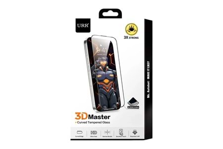 URR Apple iPhone 17 3D Master Curved HD Cam Ekran Koruyucu - Siyah