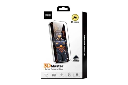 URR Apple iPhone 17 3D Master Curved HD Cam Ekran Koruyucu - Siyah